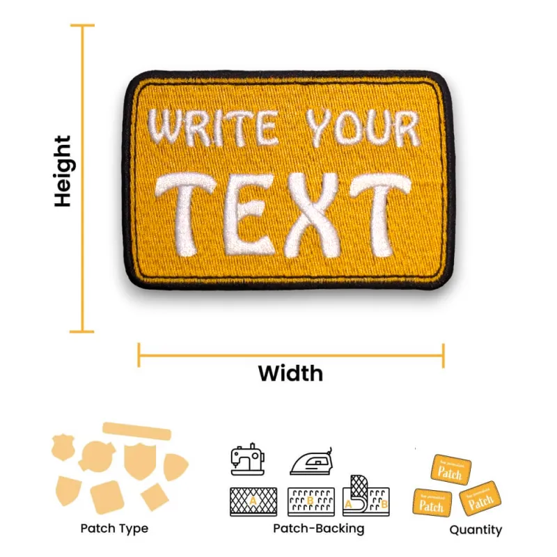 embroidery Patch with text